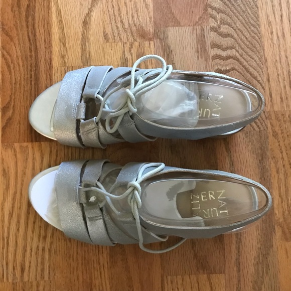 NIB Naturalizer Felicity Silver Sandal 5.5M - Picture 4 of 13
